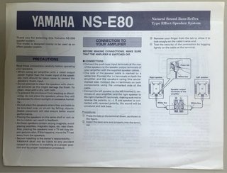 Altavoces Yamaha NS-E80 efecto delantero/trasero