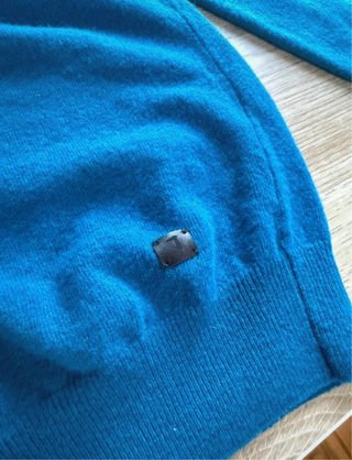 Jersey Trussardi color azul estilo vintage