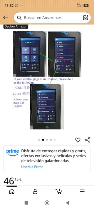 Pantalla LCD Creality Ender 3 V2