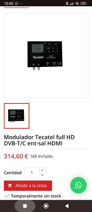 Modulador Tecatel DIM-HD9 DVB-T/C
