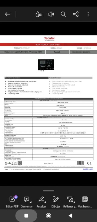 Modulador Tecatel DIM-HD9 DVB-T/C