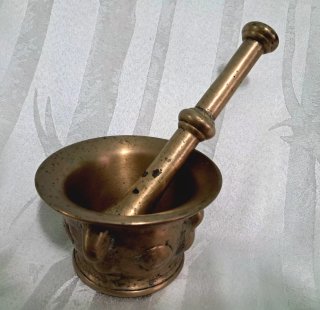 Conjunto Mortero y Almirez Bronce