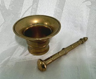 Conjunto Mortero y Almirez Bronce