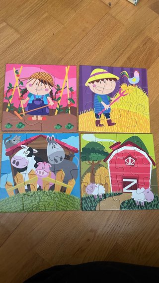 Puzzles de animales progresivos (4/6/9/12 piezas)