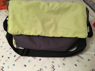 Bolso JANE gris/verde-lima