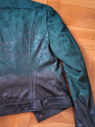 Cazadora Adolfo Dominguez Piel Verde Talla S