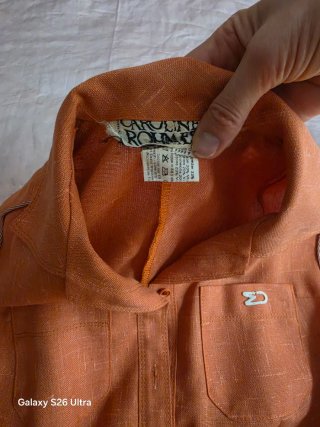 Vestido Verano Vintage Mujer Naranja