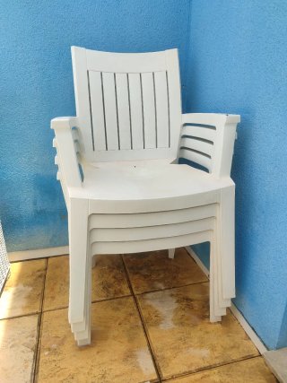 4 Sillones apilables para Jardín
