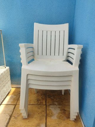 4 Sillones apilables para Jardín