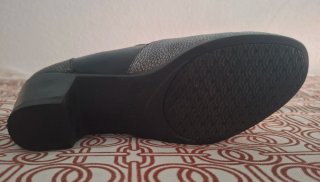 Zapatos Yameiji Mujer Negros y Plateados