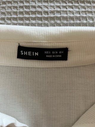 Top Camisa Blanca Shein Talla XS