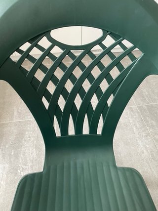 Pack 4 Sillas de Jardín Verdes con Cojines
