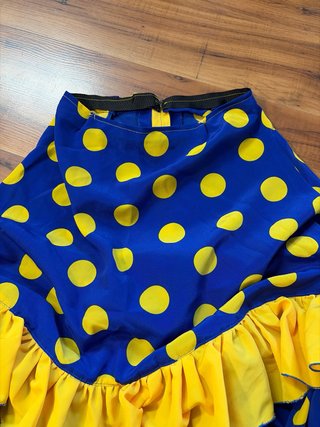 Falda flamenca niña lunares azul y amarillo