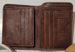 Cartera Billetera GIEBHIA Hombre Marrón