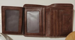 Cartera Billetera GIEBHIA Hombre Marrón