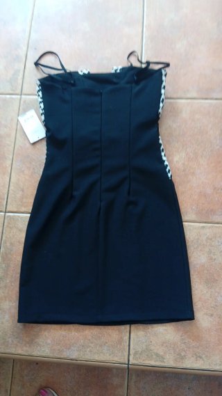 Vestido Negro y Blanco Talla S