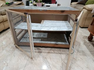 Jaula artesanal madera y malla