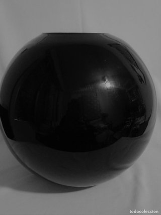 Jarrón Negro Art Déco, 1920, Vidrio