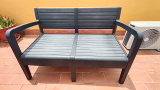 Conjunto Muebles Exterior Plástico Negro