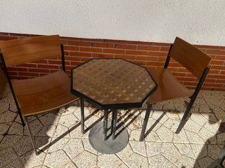 Conjunto 4 Sillas Hierro y Madera