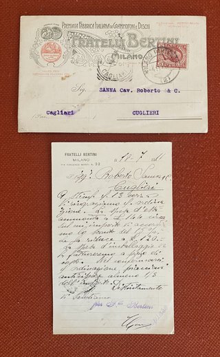 Cartolina storica Fratelli Bertini Milano