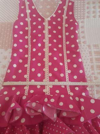 Traje Flamenca Niña 10 Años 80cm