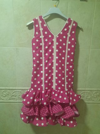 Traje Flamenca Niña 10 Años 80cm