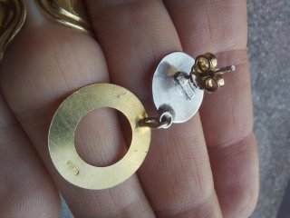 Orecchini cerchio oro e argento 925