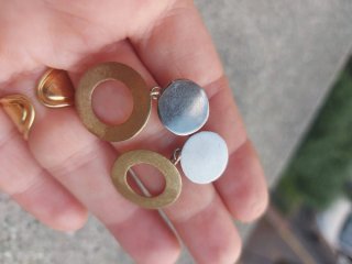 Orecchini cerchio oro e argento 925