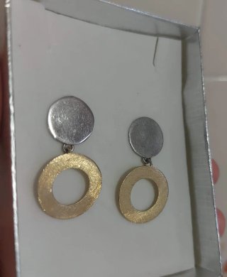 Orecchini cerchio oro e argento 925