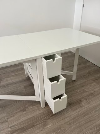 Mesa abatible Ikea blanca madera