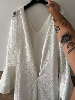 Vestido Flamenca Blanco Encaje
