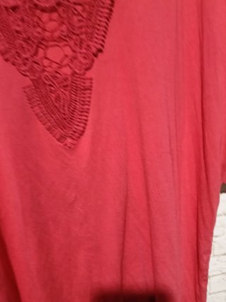 Blusa Roja Encaje Talla XXL