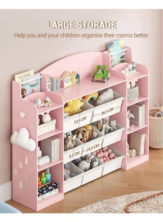 Mobile Organizzatore Giocattoli Rosa per Bambini