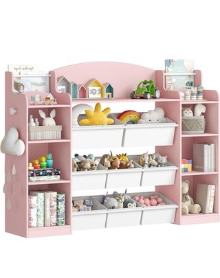Mobile Organizzatore Giocattoli Rosa per Bambini