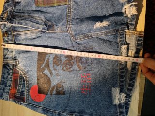 Falda vaquera Desigual patchwork