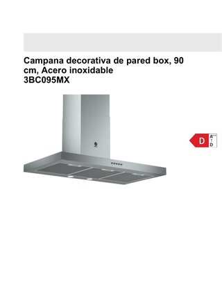 Campana Balay 3BC095MX 90cm Acero Inox