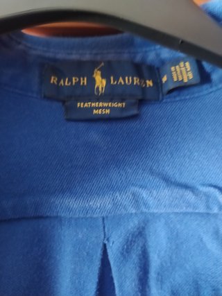 Camisa Piqué Polo Ralph Lauren Azul Talla M