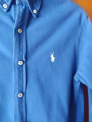 Camisa Piqué Polo Ralph Lauren Azul Talla M