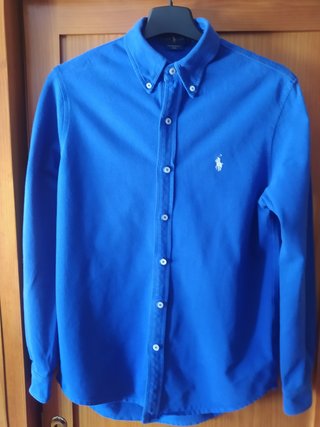 Camisa Piqué Polo Ralph Lauren Azul Talla M