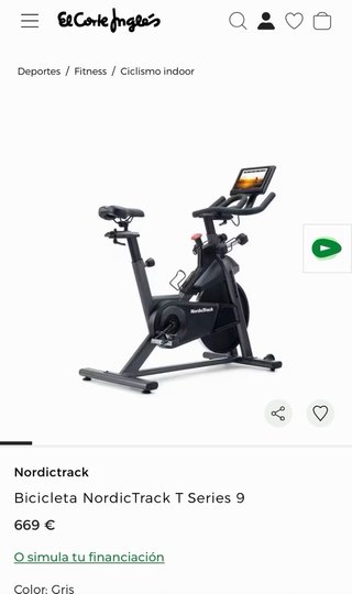 Bicicleta Estática NordicTrack T Series 9