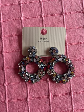 Pendientes Sfera Cristales Multicolor