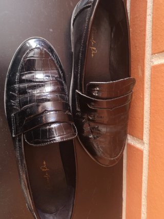 Mocasines niña negros charol
