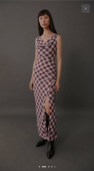 Vestido largo Mango cuadros