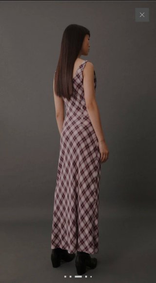 Vestido largo Mango cuadros