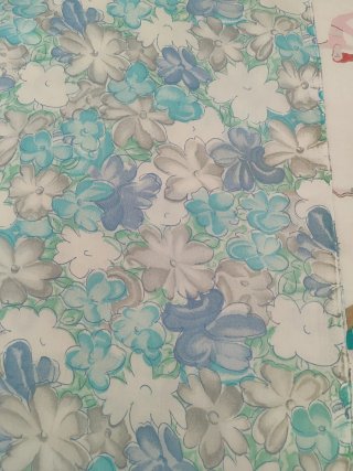 Tela vintage diseño floral años 60