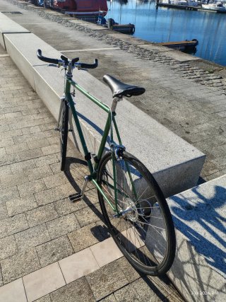 Bicicleta Urbana estilo fixie Campagnolo Verde
