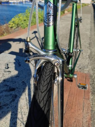Bicicleta Urbana estilo fixie Campagnolo Verde