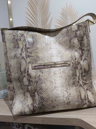 Bolso Piel Efecto Serpiente