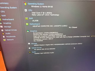 Asus UX534FTC para piezas o reparación